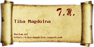 Tiba Magdolna névjegykártya