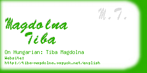 magdolna tiba business card
